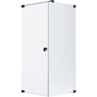 Schöner Wohnen Eckdusche Drehtür und Seitenwand Schwarzmatt 90 x 90 x 200 cm