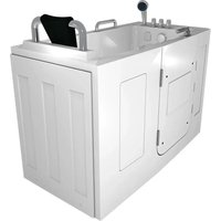 AquaVapore Sitzbadewanne Senioren Wanne Sitzwanne mit Tür S07-TH-C-L 140x76cm