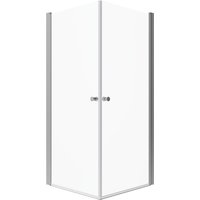 Aquabatos Bad Duschkabine Eckdusche mit Drehtüren 100x100x197cm 6mm Einscheibensicherheitsglas Duschabtrennung Eckeinstieg Duschwand Schwingtür
