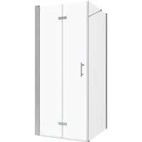 Aquabatos Duschkabine Falttür 70 x 70 x 197 cm Duschtür mit Seitenwand Eckeinstieg Faltbare Eckdusche 6 mm ESG Sicherheitsglas mit Nano Beschichtung