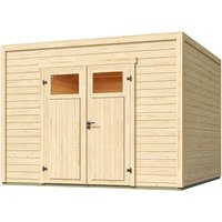 Weka Gartenhaus Batu 3 Flachdach Doppeltür Natur 300 cm x 300 cm – 6.67 qm Weka Gartenhaus Batu 3 Flachdach Doppeltür Natur 300 cm x 300 cm – 6.67 qm