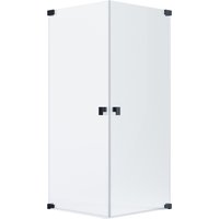 Schöner Wohnen Eckdusche 2 Drehtüren Schwarzmatt 80 cm x 90 cm x 200 cm