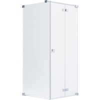 Schöner Wohnen Eckdusche Drehfalttür und Seitenwand L Chrom 80 x 90 x 200 cm