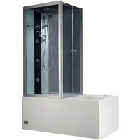 Vente-unique Duschbadewanne Daria Grau Weiß 150 cm