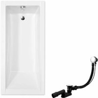 KOLMAN Rechteckbadewanne 130 x 70 cm inkl. Ablauf und Füße
