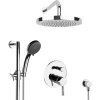 PaulGurkes Regendusche Dusch Set unterputz Duschsystem Duschstange rund