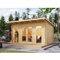 Fjordholz Gartenhaus Modell Berlin 70 B Modern Grau Imprägniert – 9.91 qm Fjordholz Gartenhaus Modell Berlin 70 B Modern Grau Imprägniert – 9.91 qm