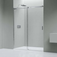 Bernstein Nischendusche mit Schiebetür NT806 FLEX Nano Klarglas Chrom 6mm 140cm