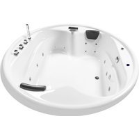Basera® Indoor Podest-Whirlpool Badewanne XXL Gomera Rund Basic 182 x 182 cm Basera® Indoor Podest-Whirlpool Badewanne XXL Gomera Rund Basic 182 x 182 cm