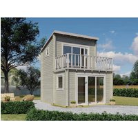 Alpholz Gartenhaus Manhattan Pultdach 400 cm x 500 cm Naturbelassen – 21.2 qm Alpholz Gartenhaus Manhattan Pultdach 400 cm x 500 cm Naturbelassen – 21.2 qm