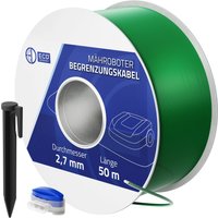 ECD Germany 50m Universal Begrenzungskabel für Mähroboter Erdnägel Verbinder ECD Germany 50m Universal Begrenzungskabel für Mähroboter Erdnägel Verbinder