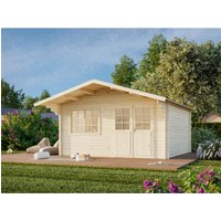 Palmako Gartenhaus Britta 426 x 426 cm Lackiert Dunkelgrau-Weiß FSC® - 12.04 qm Palmako Gartenhaus Britta 426 x 426 cm Lackiert Dunkelgrau-Weiß FSC® - 12.04 qm