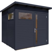 Bertilo Holz-Gartenhaus Pentus 2 Anthrazit 226 cm x 234 cm FSC® – 1.18 qm Bertilo Holz-Gartenhaus Pentus 2 Anthrazit 226 cm x 234 cm FSC® – 1.18 qm