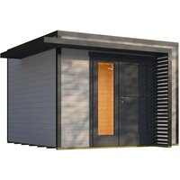 Weka Gartenhaus Amberley 1,5-Fache Tür Grau-Anthrazit 300 cm x 300 cm – 8.16 qm Weka Gartenhaus Amberley 1,5-Fache Tür Grau-Anthrazit 300 cm x 300 cm – 8.16 qm