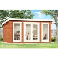Carlsson Holz-Gartenhaus/Gerätehaus Pultdach Druckimprägniert 400 cm x 294 cm – 9.9 qm Carlsson Holz-Gartenhaus/Gerätehaus Pultdach Druckimprägniert 400 cm x 294 cm – 9.9 qm