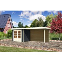 Karibu Gartenhaus Boras 2 Anthrazit 468 cm x 217 cm mit Anbaudach und Rückwand – 9.87 qm Karibu Gartenhaus Boras 2 Anthrazit 468 cm x 217 cm mit Anbaudach und Rückwand – 9.87 qm