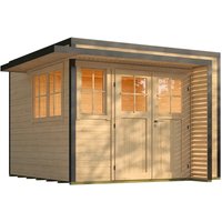 Weka Gartenhaus Amberley Doppeltür 2 Fenster Natur 300 cm x 300 cm – 8.16 qm Weka Gartenhaus Amberley Doppeltür 2 Fenster Natur 300 cm x 300 cm – 8.16 qm
