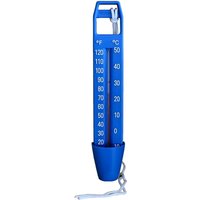 Evolution Thermometer Blau 25 cm mit Schnur Temperatur Messung °C & °F Pool Schwimmbad