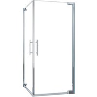 AICA 76x76cm Eckig Duschkabinen H.185cm Eckduschen Duschtür Nischentür Duschabtrennung 8mm NANO Glas