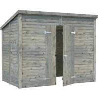 Palmako Leif Holz-Gartenhaus Grau Pultdach Tauchgrundiert 273 cm x 170 cm – 4.64 qm Palmako Leif Holz-Gartenhaus Grau Pultdach Tauchgrundiert 273 cm x 170 cm – 4.64 qm