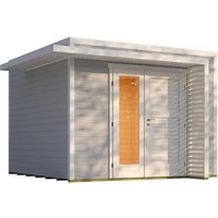 Weka Gartenhaus Amberley 1,5-Fache Tür Grau-Weiß 300 cm x 300 cm – 8.16 qm Weka Gartenhaus Amberley 1,5-Fache Tür Grau-Weiß 300 cm x 300 cm – 8.16 qm