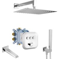 PaulGurkes Unterputz Duschsystem Action Select 3-Wege Regendusche für Badewanne