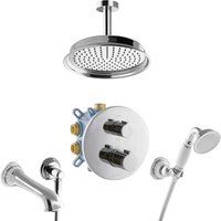 paulgurkes-3-wege-thermostat-duschsystem-fuer-badewanne-nostalgie-regendusche-unterputz-set-komplett