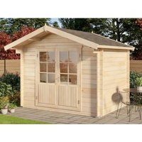 Alpholz Holz-Gartenhaus Roger-34 Natur 300 cm x 300 cm Imprägniert – 7.56 qm Alpholz Holz-Gartenhaus Roger-34 Natur 300 cm x 300 cm Imprägniert – 7.56 qm