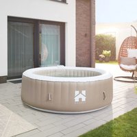 Home Deluxe Outdoor Whirlpool SPLASH für bis zu 6 Personen Beige inkl. Abdeckung Home Deluxe Outdoor Whirlpool SPLASH für bis zu 6 Personen Beige inkl. Abdeckung
