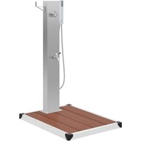 vidaXL Gartendusche mit Bodenelement WPC Edelstahl 3051291