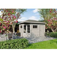 Fjordholz 5-Eck Gartenhaus Modell Evelyn 2D Grau Imprägniert – 10.64 qm Fjordholz 5-Eck Gartenhaus Modell Evelyn 2D Grau Imprägniert – 10.64 qm