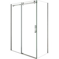 AICA Duschkabine Duschtür 160x90x195cm Schiebetür Eckdusche 8mm ESG-NANO Glas Duschabtrennung Duschwand