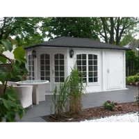 Alpholz Gartenhaus Josephine-40 Walmdach Imprägniert 422 cm x 325 cm – 12.46 qm Alpholz Gartenhaus Josephine-40 Walmdach Imprägniert 422 cm x 325 cm – 12.46 qm