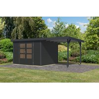 Karibu Gartenhaus Ernesto 5 C Anbaudach Anthrazit/Anthrazit 209 x 298 x 242 cm – 6.23 qm Karibu Gartenhaus Ernesto 5 C Anbaudach Anthrazit/Anthrazit 209 x 298 x 242 cm – 6.23 qm