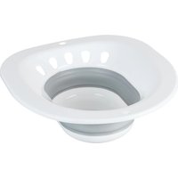 Relaxdays Sitzbad Kunststoff Weiß Faltbar 12 cm x 36 cm x 39 cm 280 g