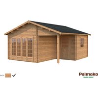 Palmako Irene Holz-Gartenhaus Braun Satteldach Tauchgrundiert 530 cm x 550 cm – 29.15 qm Palmako Irene Holz-Gartenhaus Braun Satteldach Tauchgrundiert 530 cm x 550 cm – 29.15 qm