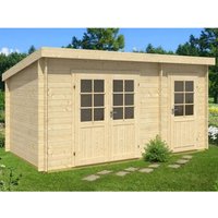 Alpholz Gartenhaus Maria-40 Natur 450 cm x 250 cm – 9.9 qm Alpholz Gartenhaus Maria-40 Natur 450 cm x 250 cm – 9.9 qm