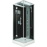 AquaVapore Dampfdusche Duschtempel Sauna Dusche Duschkabine D38-03L2-EC 80x80 cm