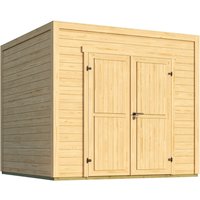 Weka Gartenhaus Batu 2 Flachdach Vollholztür Natur 250 cm x 250 cm – 5.56 qm Weka Gartenhaus Batu 2 Flachdach Vollholztür Natur 250 cm x 250 cm – 5.56 qm