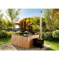 Finntherm Holz Badefass Oslo Thermoholz Whirlpool 170×200 cm Alu-Außenofen 27 kW Finntherm Holz Badefass Oslo Thermoholz Whirlpool 170×200 cm Alu-Außenofen 27 kW