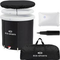 ECD Germany Eisbad Ø80 cm 350L Schwarz-Weiß aus Oxford-Gewebe