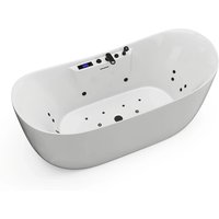 Vente-unique Whirlpoolbadewanne Bolaza Weiß 180 cm