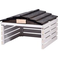 Dobar Mährobotergarage mit abnehmbarem Dach Weiß Schwarz 52,5 x 78,5 x 74 cm Dobar Mährobotergarage mit abnehmbarem Dach Weiß Schwarz 52,5 x 78,5 x 74 cm