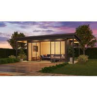 Lasita Gartenhaus Domeo 4 Loggia 578 cm x 401,9 cm Carbongrau – 13.84 qm Lasita Gartenhaus Domeo 4 Loggia 578 cm x 401,9 cm Carbongrau – 13.84 qm