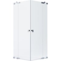 Schöner Wohnen Eckdusche 2 Drehtüren u. 2 Festteile Chrom 100 x 90 x 200 cm