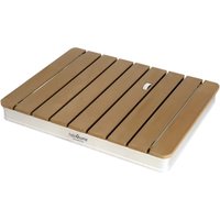 holz4home Bodendusche für Pool Garten und Camping Gartendusche mit Zubehör Eckig WPC