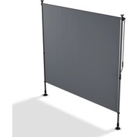 Juskys Senkrechtmarkise Barbados 200 x 310 cm Grau