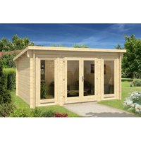 Carlsson Gartenhaus Atrium-F Pultdach Unbehandelt 400 cm x 294 cm – 10.08 qm Carlsson Gartenhaus Atrium-F Pultdach Unbehandelt 400 cm x 294 cm – 10.08 qm