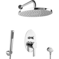 PaulGurkes Regendusche Unterputz Dusch Set oval Komplett
