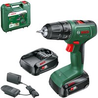 Bosch 18 V Akku-Bohrschrauber EasyDrill 18V-40 inkl. 2 Akkus (2 Ah) mit Koffer Bosch 18 V Akku-Bohrschrauber EasyDrill 18V-40 inkl. 2 Akkus (2 Ah) mit Koffer